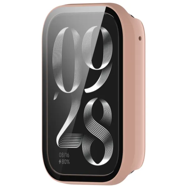 PC FULL COVER Plastový kryt so sklom pre Xiaomi Smart Band 9 Pro ružový