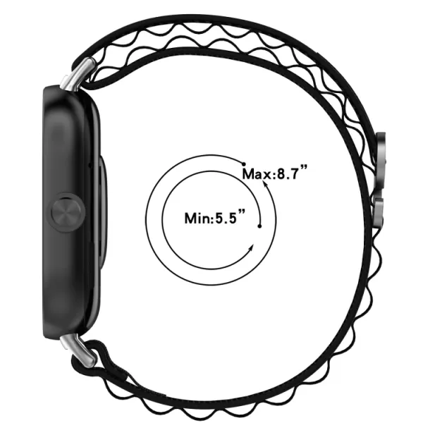 NYLON Vymeniteľný remienok pre Xiaomi Redmi Watch 5 čierny