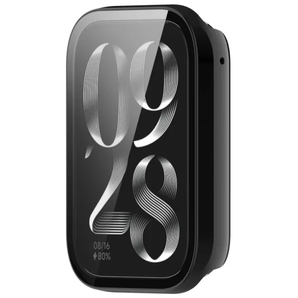 PC FULL COVER Plastový kryt so sklom pre Xiaomi Smart Band 9 Pro čierny