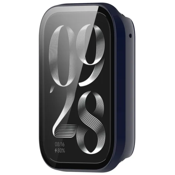 PC FULL COVER Plastový kryt so sklom pre Xiaomi Smart Band 9 Pro modrý