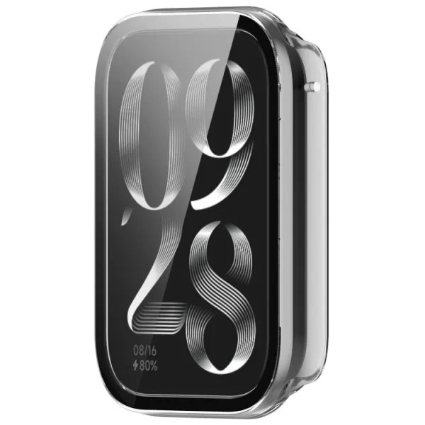 PC FULL COVER Plastový kryt so sklom pre Xiaomi Smart Band 9 Pro TRANSPARENT