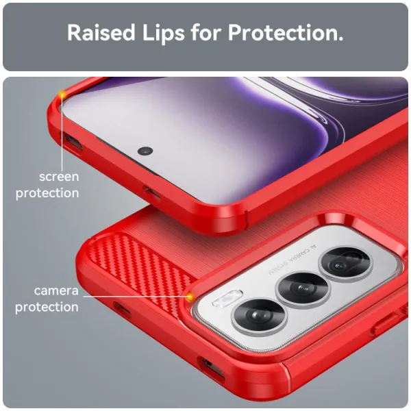 FLEXI TPU Ochranný kryt Oppo Reno12 Pro 5G červený