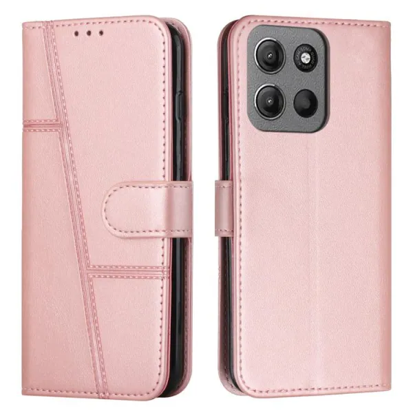 STITCHED Peňaženkový kryt pre Motorola Moto G15 / G15 Power ružový