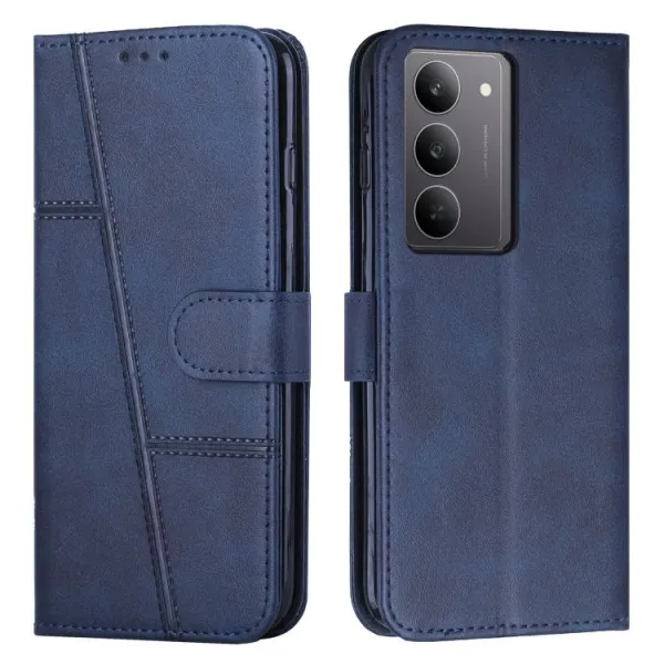 STITCHED Peňaženkový kryt pre Realme C75 / Realme 14x 5G modrý