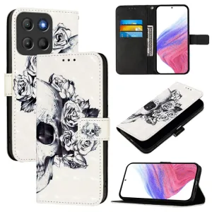 ART Peňaženkový kryt pre Motorola Moto G15 / G15 Power SKULL