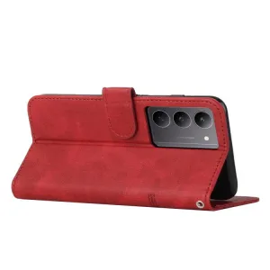 STITCHED Peňaženkový kryt pre Realme C75 / Realme 14x 5G červený