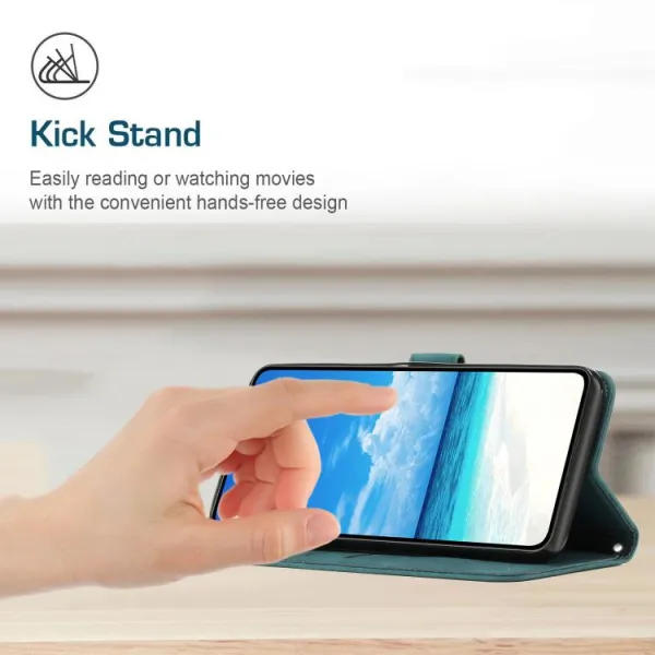 ART SMILE Peňaženkový obal s remienkom pre Realme C75 / Realme 14x 5G zelený