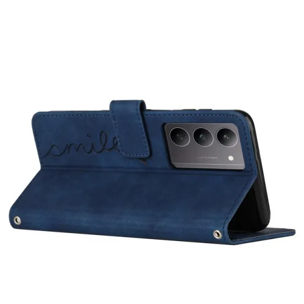ART SMILE Peňaženkový obal s remienkom pre Realme C75 / Realme 14x 5G modrý