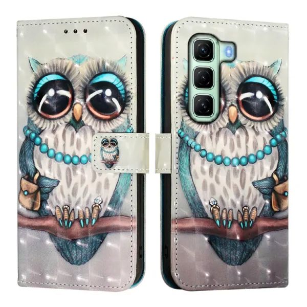 ART Peňaženkový kryt pre Infinix Hot 50 GREY OWL