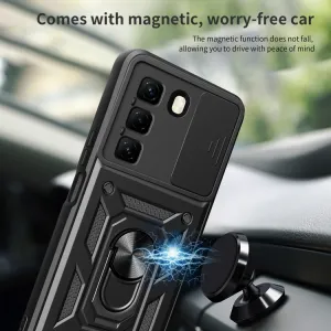 RING CAMERA Kryt s držiakom pre Infinix Hot 50 / Hot 50 5G modrý