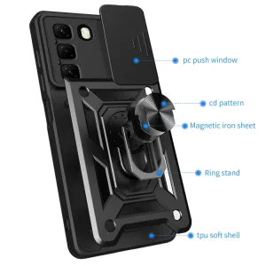 RING CAMERA Kryt s držiakom pre Infinix Hot 50 / Hot 50 5G modrý