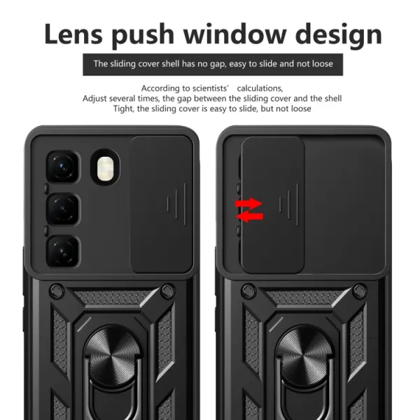 RING CAMERA Kryt s držiakom pre Infinix Hot 50 / Hot 50 5G modrý