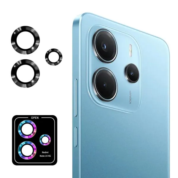 ENKAY ALU Sklo pre fotoaparát Xiaomi Redmi Note 14 BLACK