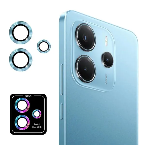 ENKAY ALU Sklo pre fotoaparát Xiaomi Redmi Note 14 LIGHT BLUE