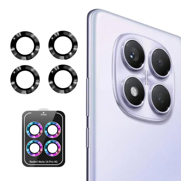 ENKAY ALU Sklo pre fotoaparát Xiaomi Redmi Note 14 Pro BLACK