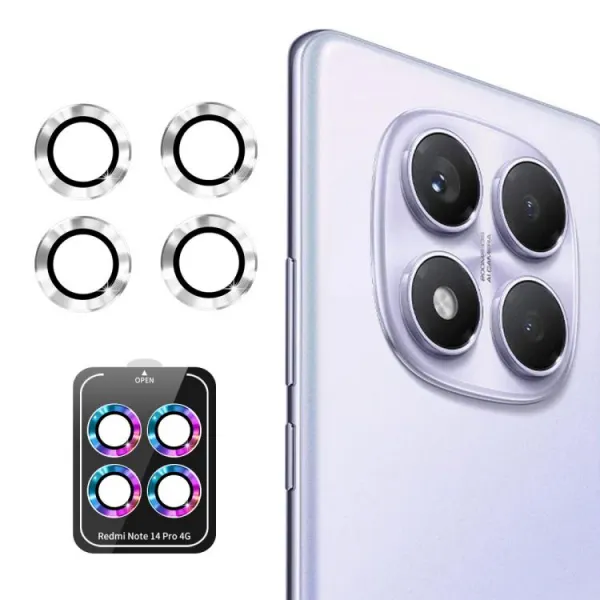 ENKAY ALU Sklo pre fotoaparát Xiaomi Redmi Note 14 Pro SILVER