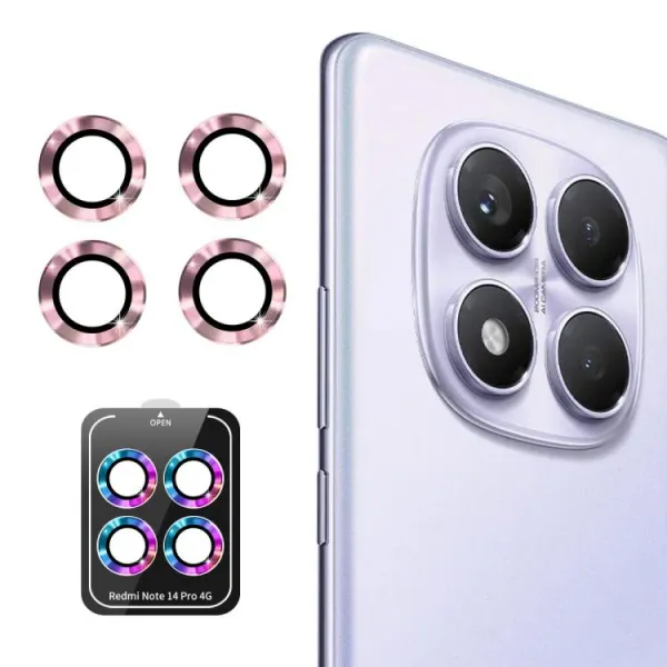 ENKAY ALU Sklo pre fotoaparát Xiaomi Redmi Note 14 Pro PINK