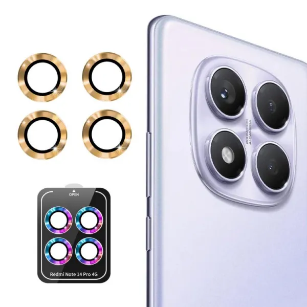 ENKAY ALU Sklo pre fotoaparát Xiaomi Redmi Note 14 Pro GOLDEN
