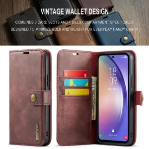 DG.MING Peňaženkový obal 2v1 Samsung Galaxy A35 5G červený
