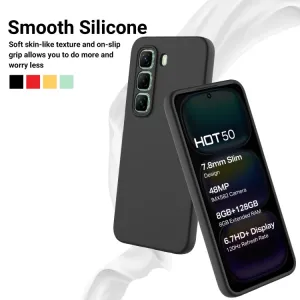 RUBBER Ochranný kryt pre Infinix Hot 50 čierny