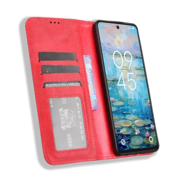 BUSINESS Peňaženkový kryt pre TCL 50 NxtPaper / TCL 50 Pro NxtPaper červený