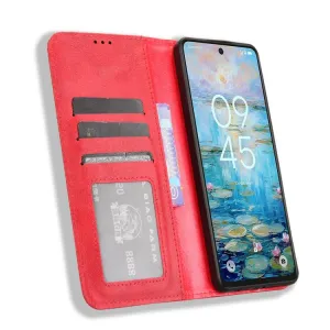 BUSINESS Peňaženkový kryt pre TCL 50 NxtPaper / TCL 50 Pro NxtPaper červený