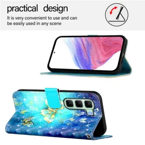 ART Peňaženkový kryt pre Infinix Hot 50 GOLDEN BUTTERFLY