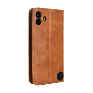 BUSINESS Peňaženkový kryt pre CMF Phone 1 hnedý
