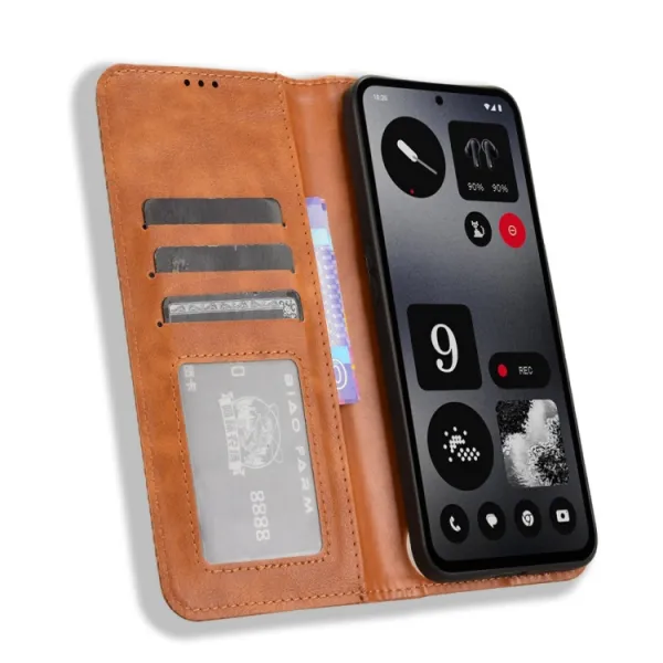 BUSINESS Peňaženkový kryt pre CMF Phone 1 hnedý