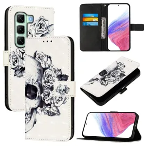 ART Peňaženkový kryt pre Infinix Hot 50 SKULL