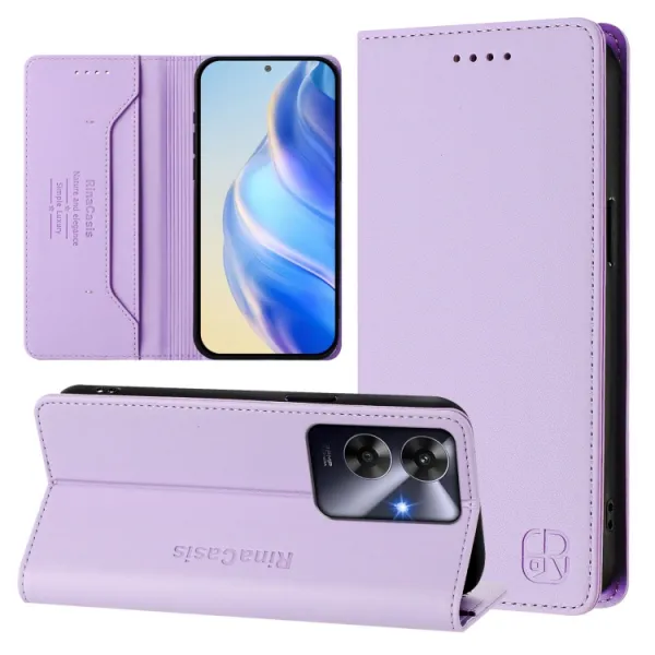 RINA Zaklápacie puzdro pre Realme Note 60 svetlofialové
