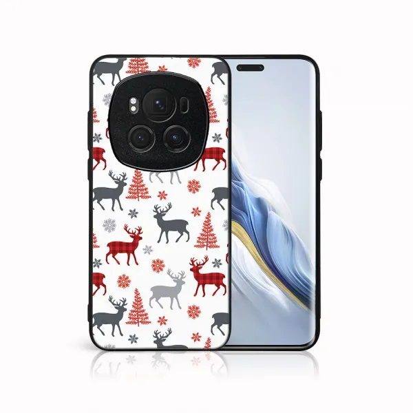 MY ART Kryt s vianočným dizajnom Honor Magic6 Pro 5G DEER (068)