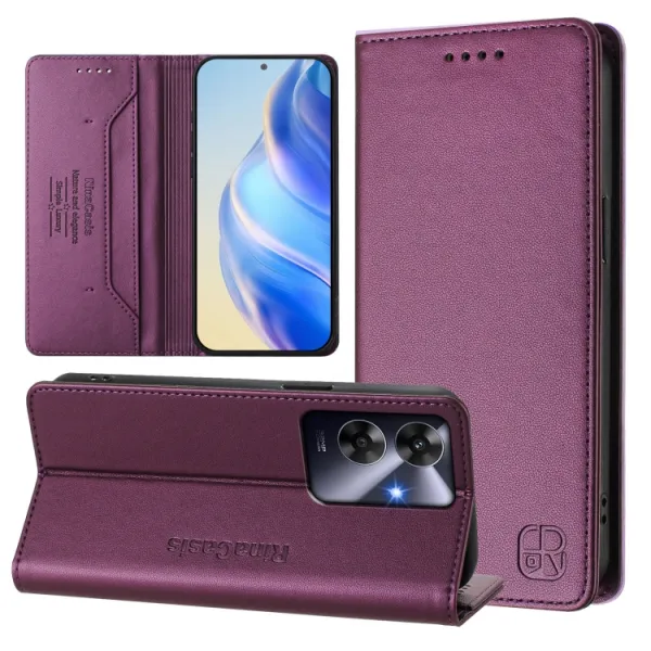 RINA Zaklápacie puzdro pre Realme Note 60 tmavofialové