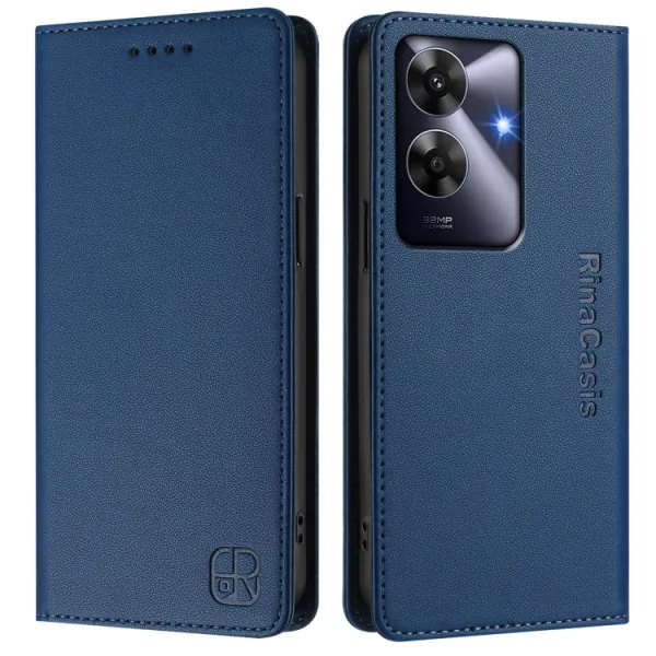 RINA Zaklápacie puzdro pre Realme Note 60 tmavomodré