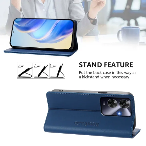 RINA Zaklápacie puzdro pre Realme Note 60 tmavomodré