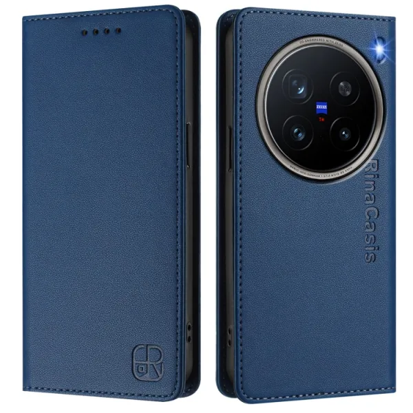 RINA Zaklápacie puzdro pre Vivo X200 Pro 5G modré