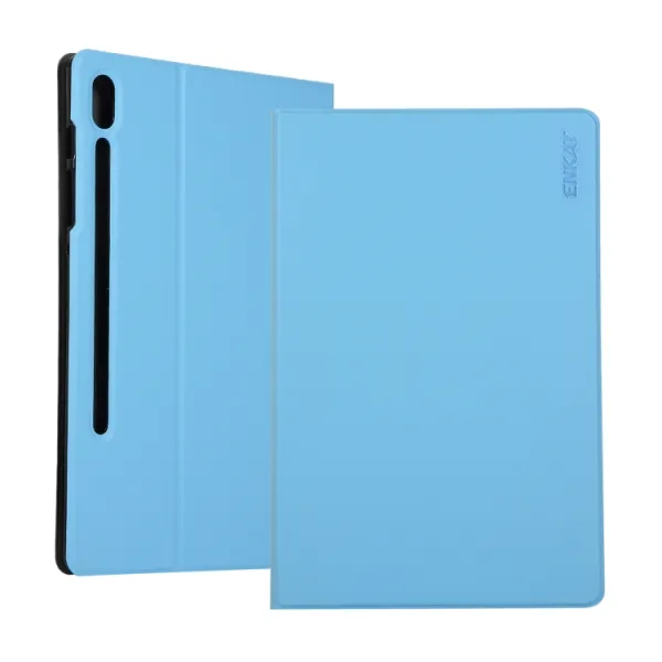 ENKAY LEATHER Zaklápací obal pre Samsung Galaxy Tab S6 (T860 / T865) svetlomodrý