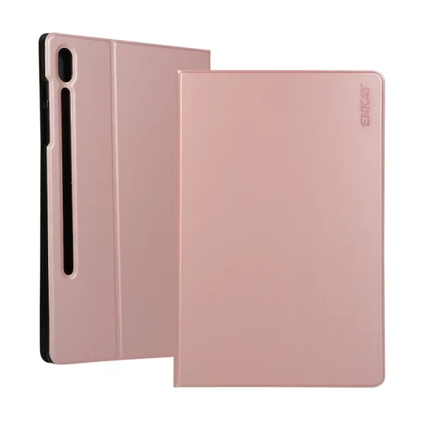 ENKAY LEATHER Zaklápací obal pre Samsung Galaxy Tab S6 (T860 / T865) ružový