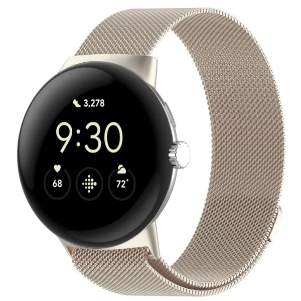 MILANESE Kovový remienok pre Google Pixel Watch 3 41mm / Pixel Watch 4 41mm STARLIGHT