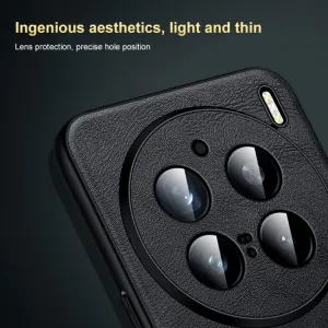 SULADA LEATHER Ochranný kryt Vivo X200 Pro 5G hnedý