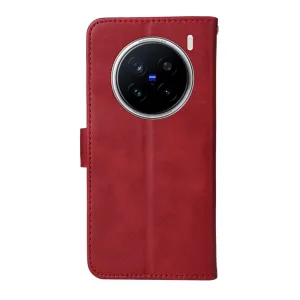 SMOOTH Peňaženkové puzdro pre Vivo X200 Pro 5G červené