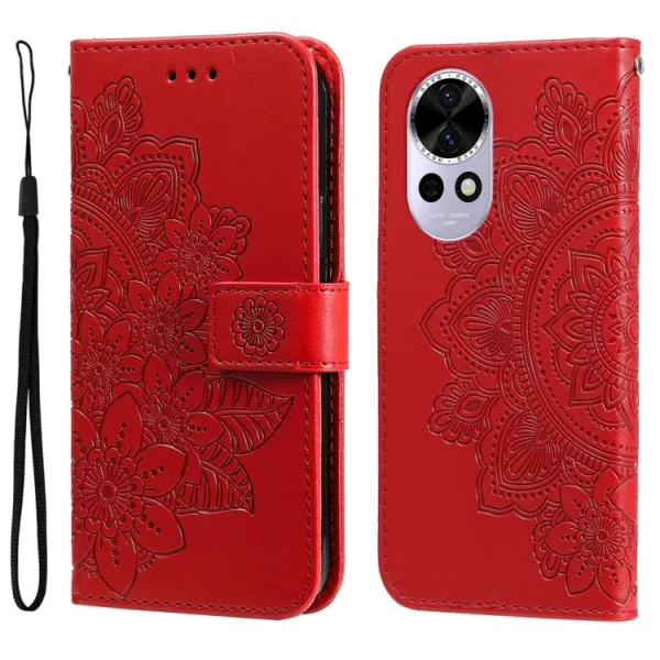 ART MANDALA Peňaženkový obal pre Huawei Nova 13 červený