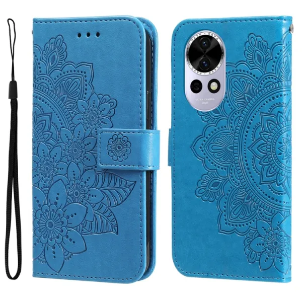 ART MANDALA Peňaženkový obal pre Huawei Nova 13 modrý