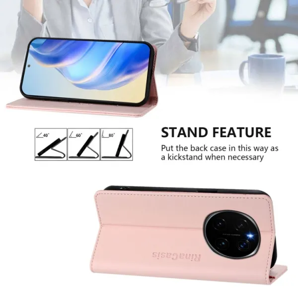RINA Zaklápacie puzdro pre Honor Magic7 Pro 5G ružové