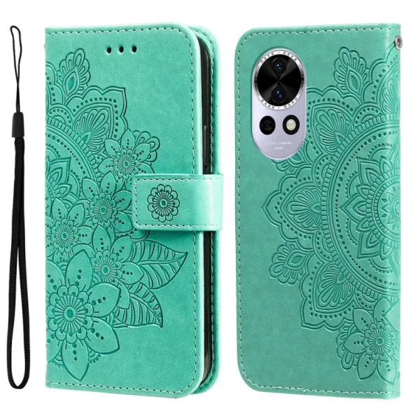ART MANDALA Peňaženkový obal pre Huawei Nova 13 zelený