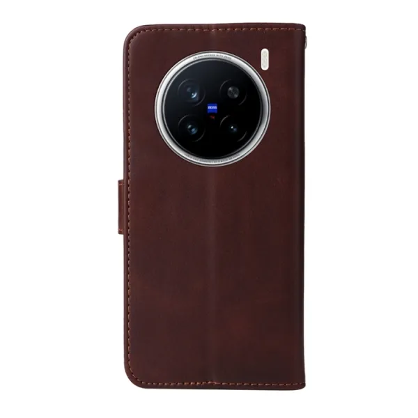 SMOOTH Peňaženkové puzdro pre Vivo X200 Pro 5G hnedé