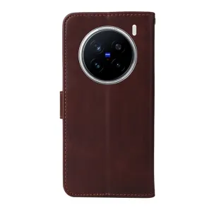 SMOOTH Peňaženkové puzdro pre Vivo X200 Pro 5G hnedé