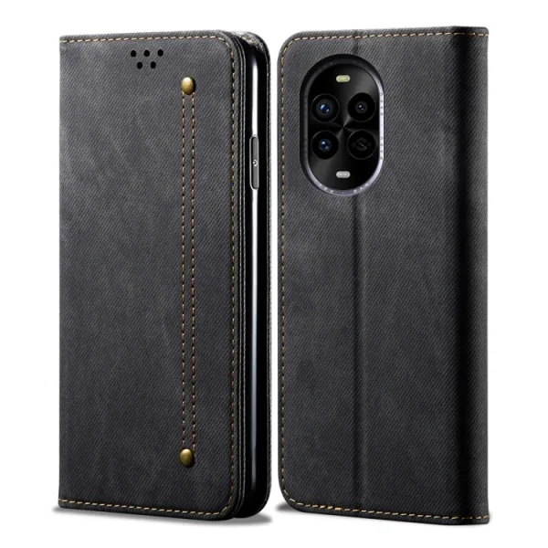 DENIM Peňaženkový kryt pre Huawei Nova 13 Pro čierny