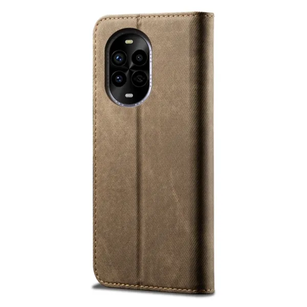DENIM Peňaženkový kryt pre Huawei Nova 13 Pro šedohnedý