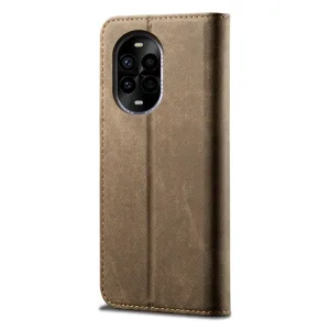 DENIM Peňaženkový kryt pre Huawei Nova 13 Pro šedohnedý